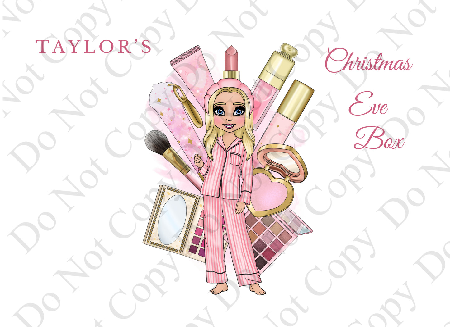 Pink Makeup Custom Christmas Box (Multiple Options)