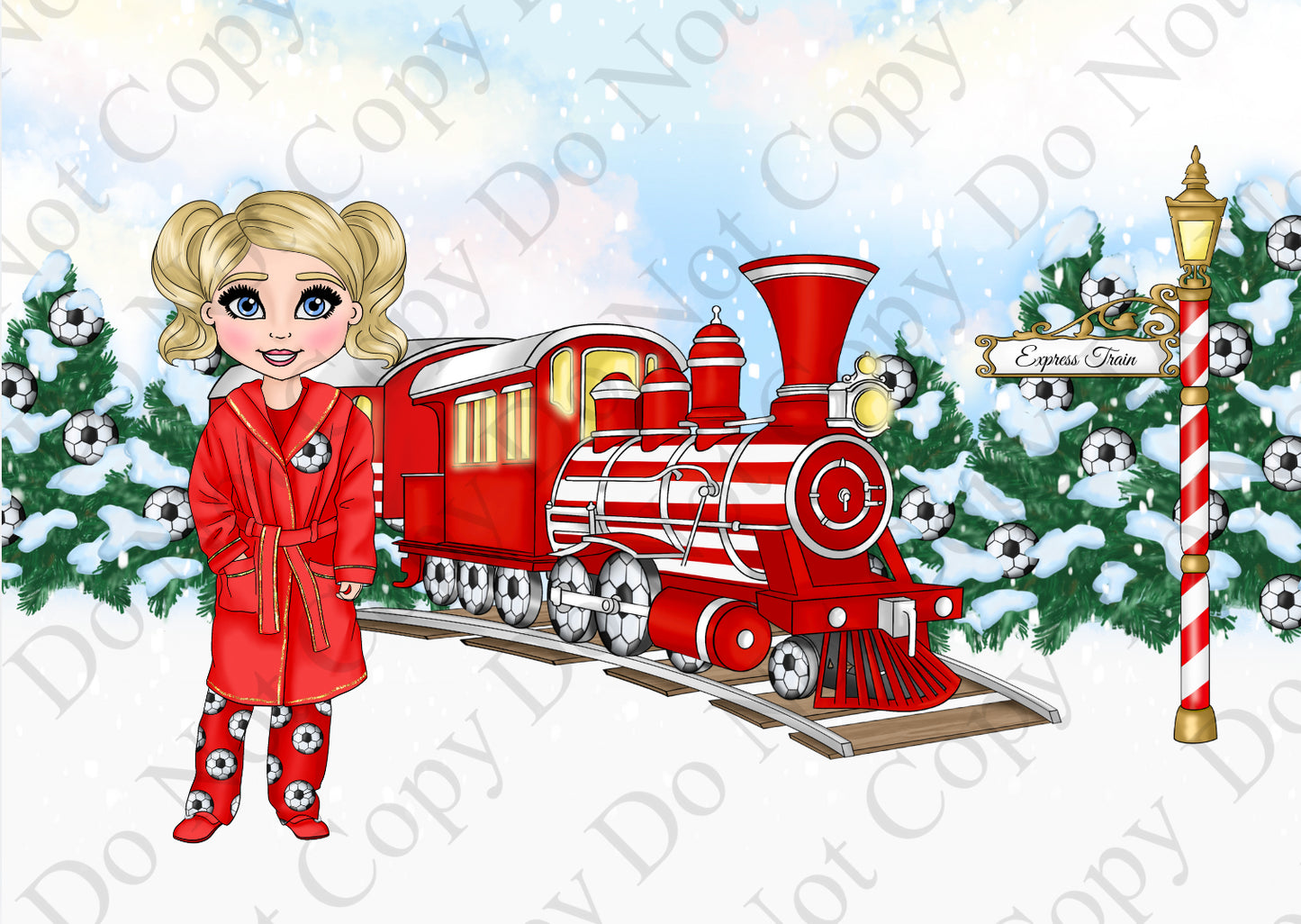 Red and White Custom Football Christmas Box (Boy and Girl Option)