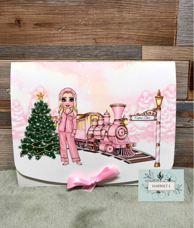 Female Pink Train Custom Christmas Box (Multiple Options)