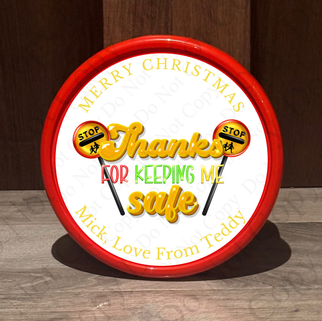 Custom Lollipop Person Chocolate Tub Sticker