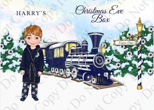 Navy Custom Football Christmas Box (Boy and Girl Option)